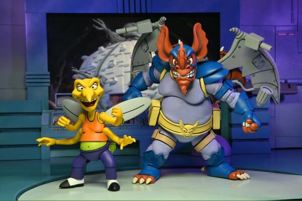 NECA TMNT Cartoon Two Pack Wingnut & Screwloose