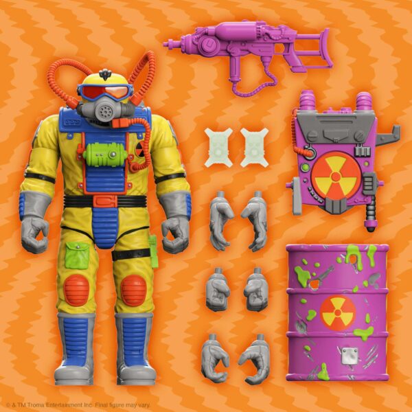 This 7" scale highly articulated Toxic Crusaders ULTIMATES! figure of a Radiation Ranger